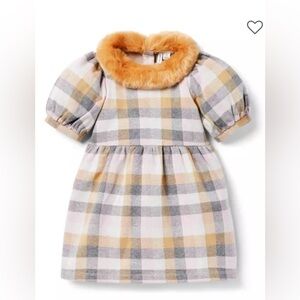 Janie and Jack Dress with Faux Fur Collar